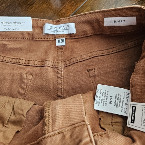 Judy Blue Brown Slim Fit Stretch Jeans 31 - Picture 6 of 8
